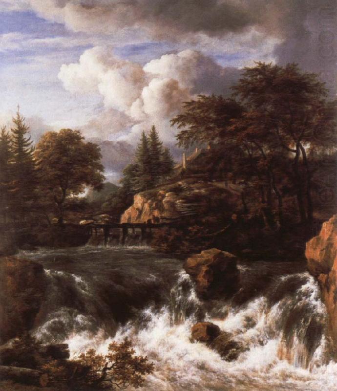 Jacob van Ruisdael a waterfall in a rocky landscape china oil painting image